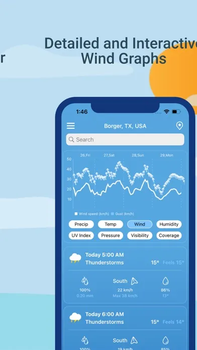 Dark Sky Tech Weather App应用截图
